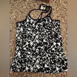 Nike Black and White Graphic Tank Top